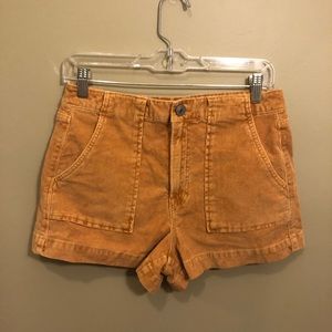 Mustard Corduroy Shorts